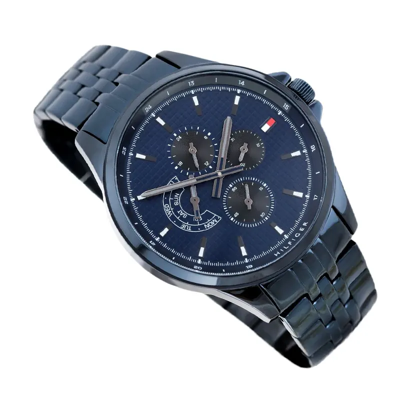 Tommy Hilfiger Decker Chronograph Blue Dial Men's Watch- 1791618